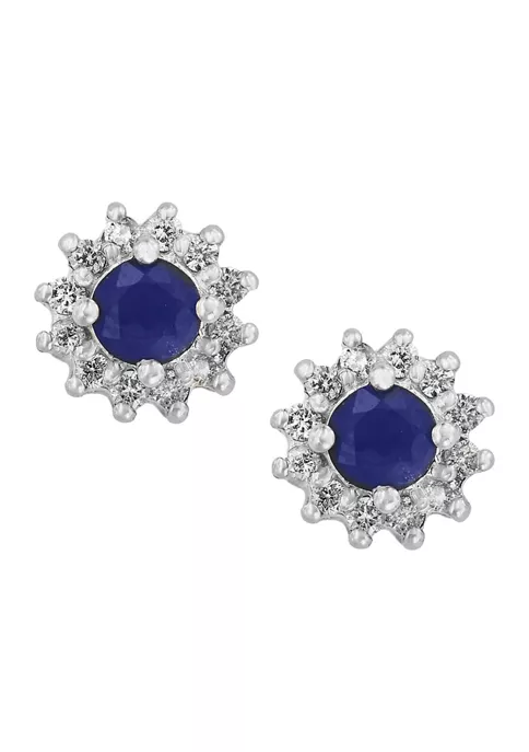 Deals 😉 5/8 ct. t.w. Blue Sapphire and 1/4 ct. t.w. White Diamonds Earrings 14K White Gold by Effy® ✨ 1 Deals 😉 5/8 ct. t.w. Blue Sapphire and 1/4 ct. t.w. White Diamonds Earrings 14K White Gold by Effy® ✨