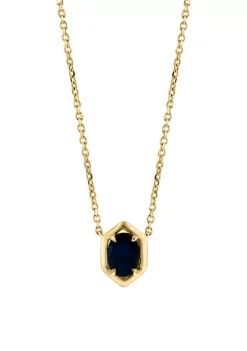 Wholesale 🌟 925 Gold Plated Silver Sapphire Oval Necklace by Effy® ⌛
