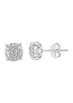 Discount ✔️ 1/2 ct. t.w. Diamond Earrings in Sterling Silver by Effy® 💯 -Effy® Sales Shop Belk 6205