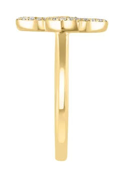 Outlet 🧨 1/10 ct. t.w. Diamond and Turquoise 4 Point Ring in 14K Yellow Gold by Effy® ✨ 6 Outlet 🧨 1/10 ct. t.w. Diamond and Turquoise 4 Point Ring in 14K Yellow Gold by Effy® ✨ -Effy® Sales Shop Belk 6245