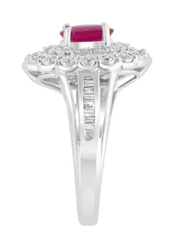 Best Sale ✨ 3/8 ct. t.w. Diamond and Ruby Ring in Sterling Silver by Effy® ✨ -Effy® Sales Shop Belk 6263