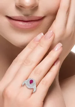 Best Sale ✨ 3/8 ct. t.w. Diamond and Ruby Ring in Sterling Silver by Effy® ✨ -Effy® Sales Shop Belk 6264