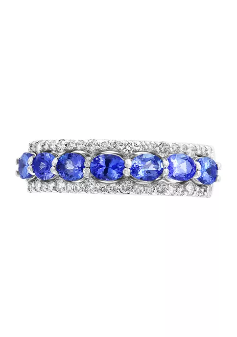 Cheap 🤩 3/8 ct. t.w. Diamond and 7/8 ct. t.w. Tanzanite Ring in 14K White Gold by Effy® 👍 2 Cheap 🤩 3/8 ct. t.w. Diamond and 7/8 ct. t.w. Tanzanite Ring in 14K White Gold by Effy® 👍 - Image 2