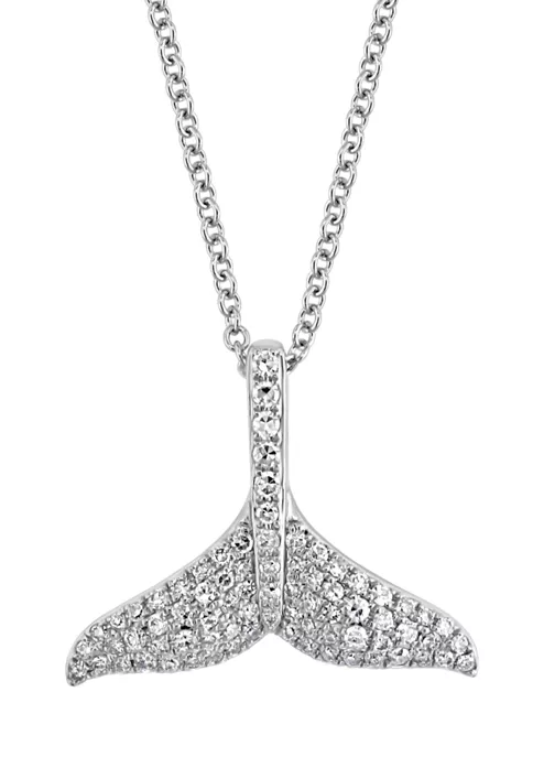 Outlet ✨ 1/4 ct. t.w. Diamond Seaside Pendant Necklace in 14K White Gold by Effy® ⌛ 2 Outlet ✨ 1/4 ct. t.w. Diamond Seaside Pendant Necklace in 14K White Gold by Effy® ⌛ - Image 2