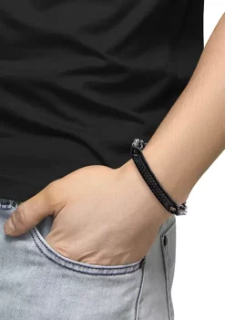 Hot Sale ✔️ Men's 8.5" Sterling Silver Black Spinel Bracelet by Effy® ✨ -Effy® Sales Shop Belk 6309