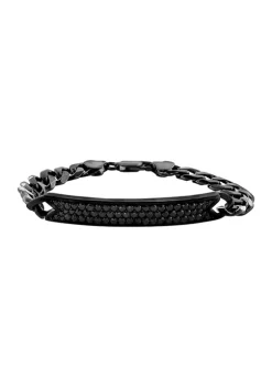 Hot Sale ✔️ Men's 8.5" Sterling Silver Black Spinel Bracelet by Effy® ✨ -Effy® Sales Shop Belk 6310