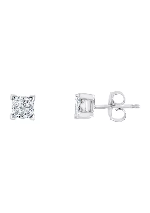 Flash Sale 💯 1/2 ct. t.w. Diamond Earrings in 14K White Gold by Effy® 🌟 1 Flash Sale 💯 1/2 ct. t.w. Diamond Earrings in 14K White Gold by Effy® 🌟