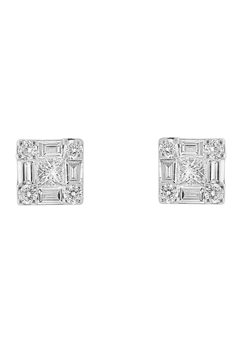 Best Sale 😉 18K White Gold Diamond Earrings by Effy® 👏 2 Best Sale 😉 18K White Gold Diamond Earrings by Effy® 👏 - Image 2