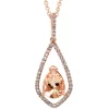 Best Pirce ⌛ 1/5 ct. t.w. Diamond and 1.44 ct. t.w. Morganite Pendant Necklace in 14K Rose Gold by Effy® ❤️