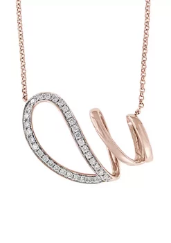 Coupon 🌟 14K Rose Gold Diamond Necklace by Effy® 😉