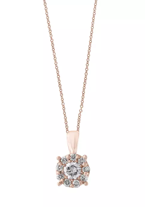New 😀 1/2 ct. t.w. Diamond Pendant Necklace in 14K Rose Gold by Effy® 🌟 1 New 😀 1/2 ct. t.w. Diamond Pendant Necklace in 14K Rose Gold by Effy® 🌟
