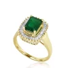 Cheap 🎉 1.42 ct. t.w. Emerald and 1/2 ct. t.w. Diamond Ring in 14K Yellow Gold by Effy® 🎁