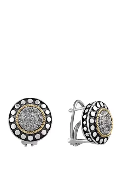 Coupon ⭐ 3/8 ct. t.w. Diamond Earrings in 925 Sterling Silver/18k Yellow Gold by Effy® 🧨