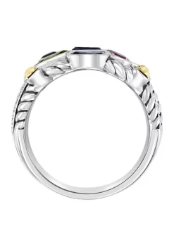 Hot Sale 😍 Sterling Silver/18K Yellow Gold 1.35 ct. t.w. Amethyst, Blue Topaz, London Blue Topaz, Citrine, Garnet, Pink Tourmaline, and Peridot Ring by Effy® 😀 -Effy® Sales Shop Belk 645