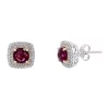 Wholesale ⌛ 2.25 ct. t.w. Rhodolite and 1/3 ct. t.w. Diamond Stud Earrings in 14K Two-Tone Gold by Effy® ✨