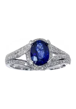 Coupon ✨ 1/3 ct. t.w. Diamond and 1.42 ct. t.w. Sapphire Ring in 14K White Gold by Effy® 🛒 5 Coupon ✨ 1/3 ct. t.w. Diamond and 1.42 ct. t.w. Sapphire Ring in 14K White Gold by Effy® 🛒 -Effy® Sales Shop Belk 654