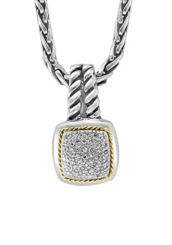 Cheap 🛒 Sterling Silver/18K Yellow Gold Diamond Pendant Necklace by Effy® ⭐ 7 Cheap 🛒 Sterling Silver/18K Yellow Gold Diamond Pendant Necklace by Effy® ⭐ -Effy® Sales Shop Belk 666