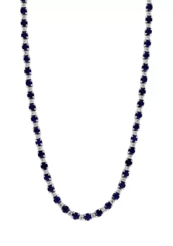 Best Pirce ✨ Diamond and Natural Sapphire Necklace in Sterling Silver by Effy® 🧨 -Effy® Sales Shop Belk 670
