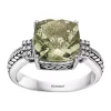 Deals 🔔 1/10 ct. t.w. Diamond and 4 ct. t.w. Green Amethyst Ring in Sterling Silver by Effy® 👏