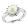 Top 10 🤩 1/10 ct. t.w. Diamond and Freshwater Pearl Ring in Sterling Silver by Effy® 🤩