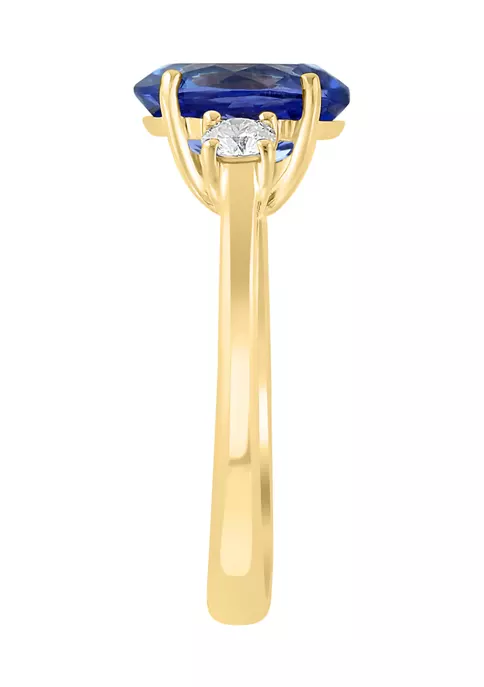 Hot Sale 😉 14K Yellow Gold Diamond and Tanzanite Ring by Effy® 🎁 4 Hot Sale 😉 14K Yellow Gold Diamond and Tanzanite Ring by Effy® 🎁 - Image 4