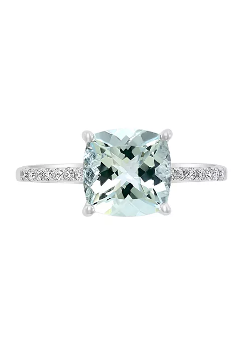 Promo ❤️ 1.9 ct. t.w. Aquamarine and 1/8 ct. t.w. Diamond Ring in 14k White Gold by Effy® 🎁 2 Promo ❤️ 1.9 ct. t.w. Aquamarine and 1/8 ct. t.w. Diamond Ring in 14k White Gold by Effy® 🎁 - Image 2