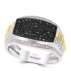 Brand new 👏 Men's 1/2 ct. t.w. Diamond and Black Diamond Ring in Sterling Silver and 14k Yellow Gold by Effy® ⭐