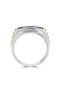 Brand new 👏 Men's 1/2 ct. t.w. Diamond and Black Diamond Ring in Sterling Silver and 14k Yellow Gold by Effy® ⭐ 7 Brand new 👏 Men's 1/2 ct. t.w. Diamond and Black Diamond Ring in Sterling Silver and 14k Yellow Gold by Effy® ⭐ -Effy® Sales Shop Belk 765