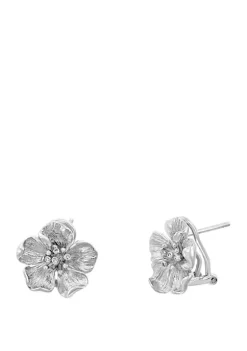 Best reviews of ⌛ 1/10 ct. t.w. Diamond Flower Earrings in Sterling Silver by Effy® ⭐