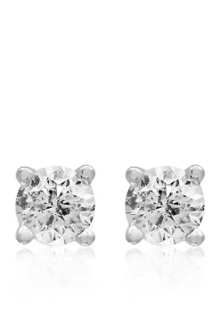 Deals 👍 1/6 ct. t.w. Classic Diamond Stud Earrings in 14K White Gold by Effy® 👏