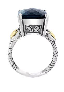 Buy 🤩 11.3 ct. t.w. London Blue Topaz Ring in Sterling Silver over 18k Yellow Gold by Effy® 💯 -Effy® Sales Shop Belk 821