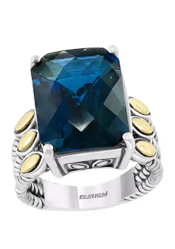 Buy 🤩 11.3 ct. t.w. London Blue Topaz Ring in Sterling Silver over 18k Yellow Gold by Effy® 💯 -Effy® Sales Shop Belk 822