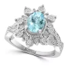 Buy 🛒 1/2 ct. t.w. Diamond Aquamarine Ring in Sterling Silver by Effy® 🧨