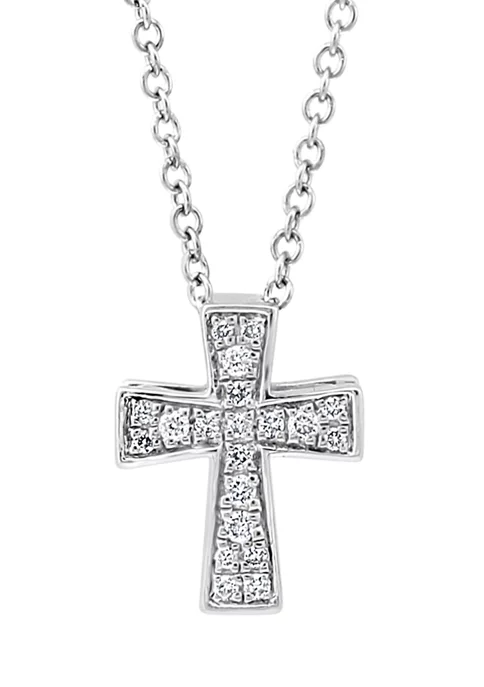 New ✨ Diamond Cross Pendant Necklace in Sterling Silver by Effy® 💯 2 New ✨ Diamond Cross Pendant Necklace in Sterling Silver by Effy® 💯 - Image 2