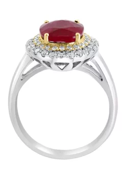 Wholesale ⭐ 14K White & Yellow Gold Diamond and Natural Ruby Ring by Effy® 🤩 8 Wholesale ⭐ 14K White & Yellow Gold Diamond and Natural Ruby Ring by Effy® 🤩 -Effy® Sales Shop Belk 881