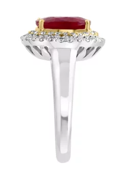 Wholesale ⭐ 14K White & Yellow Gold Diamond and Natural Ruby Ring by Effy® 🤩 9 Wholesale ⭐ 14K White & Yellow Gold Diamond and Natural Ruby Ring by Effy® 🤩 -Effy® Sales Shop Belk 882