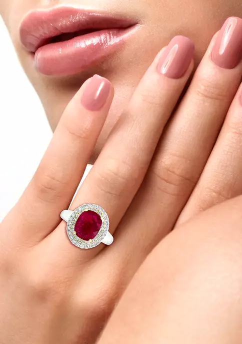 Wholesale ⭐ 14K White & Yellow Gold Diamond and Natural Ruby Ring by Effy® 🤩 5 Wholesale ⭐ 14K White & Yellow Gold Diamond and Natural Ruby Ring by Effy® 🤩 - Image 5