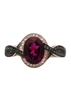 Best reviews of 🥰 2.2 ct. t.w. Rhodolite and 1/4 ct. t.w. Diamond Ring in 14K Rose Gold by Effy® 🎁