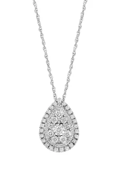Budget 🤩 1/2 ct. t.w. Diamond Miracle Set Pendant Necklace in Sterling Silver by Effy® 🤩