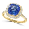 Hot Sale ✔️ 14K Yellow Gold Diamond and Tanzanite Ring by Effy® 🔔