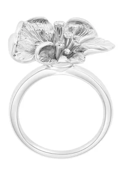 Promo ⌛ 0.07 ct. t.w. Diamond Flower Ring in Sterling Silver by Effy® ✨ -Effy® Sales Shop Belk 914