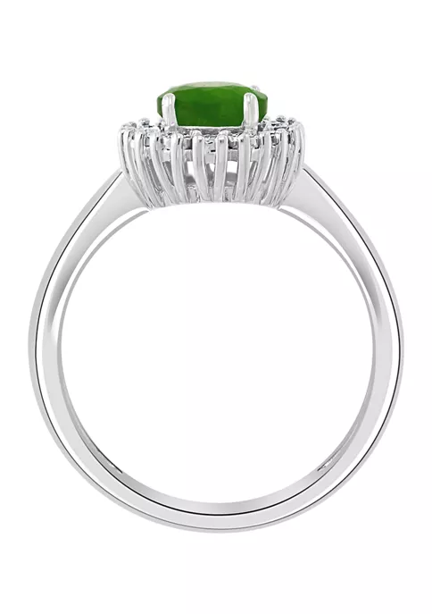 Top 10 😉 3/4 ct. t.w. Natural Emerald and 1/10 ct. t.w. Diamond Ring in Sterling Silver by Effy® 🧨 2 Top 10 😉 3/4 ct. t.w. Natural Emerald and 1/10 ct. t.w. Diamond Ring in Sterling Silver by Effy® 🧨 - Image 2