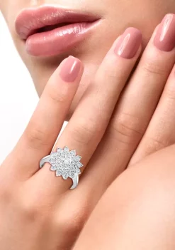 Wholesale 🤩 1/2 ct. t.w. Diamond Cluster Ring in Sterling Silver by Effy® ⭐ -Effy® Sales Shop Belk 925