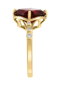 Best deal 👏 1/5 ct. t.w. Diamond and 6.2 ct. t.w. Garnet Ring in 14K Yellow Gold by Effy® 🎁 -Effy® Sales Shop Belk 938