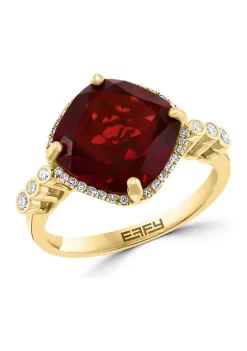 Best deal 👏 1/5 ct. t.w. Diamond and 6.2 ct. t.w. Garnet Ring in 14K Yellow Gold by Effy® 🎁 -Effy® Sales Shop Belk 940