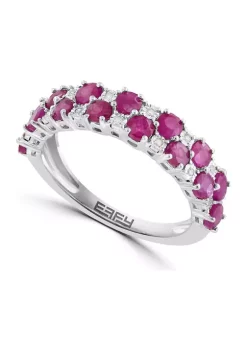 Wholesale 🧨 Diamond and Natural Ruby Ring in Sterling Silver by Effy® ✔️ -Effy® Sales Shop Belk 947