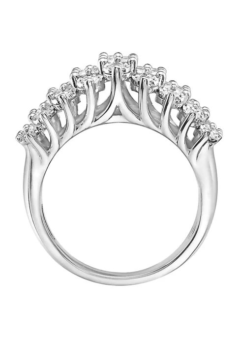 Budget 😍 Sterling Silver 1 ct. t.w. Miracle Set Diamond Ring by Effy® 🤩 4 Budget 😍 Sterling Silver 1 ct. t.w. Miracle Set Diamond Ring by Effy® 🤩 - Image 4