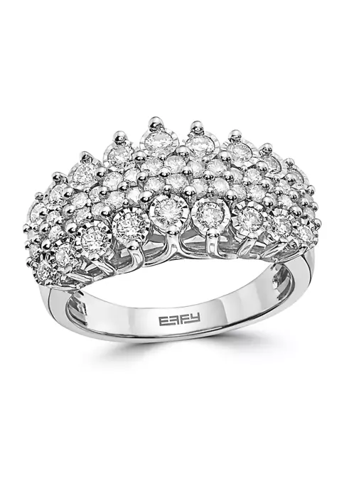 Budget 😍 Sterling Silver 1 ct. t.w. Miracle Set Diamond Ring by Effy® 🤩 5 Budget 😍 Sterling Silver 1 ct. t.w. Miracle Set Diamond Ring by Effy® 🤩 - Image 5