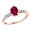 Buy 😀 1/4 ct. t.w. Diamond and 1/2 ct. t.w. Ruby Ring in 14K Rose Gold by Effy® ✔️