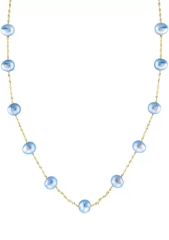 Budget 💯 Blue Freshwater Pearl Necklace in 14K Yellow Gold by Effy® 😀